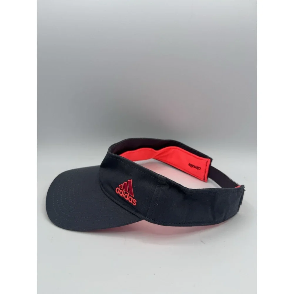 Adidas Visor Hat Gray Pink Athletic Women's Adjustable Lightweight Sporty NWT
